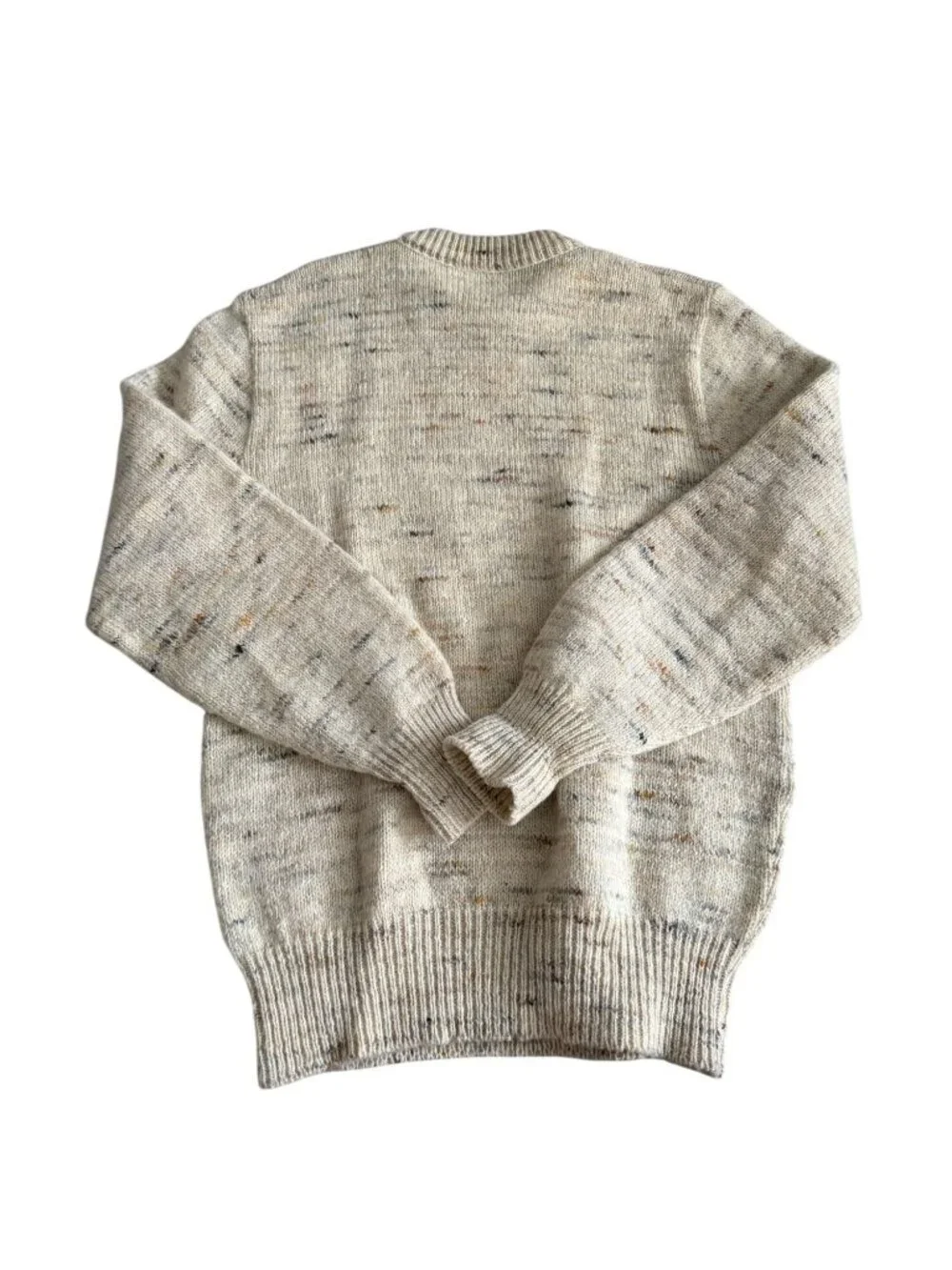 BOATHOUSE ROW Vintage Men’s Wool Blend Beige Crewneck Sweater Size Large